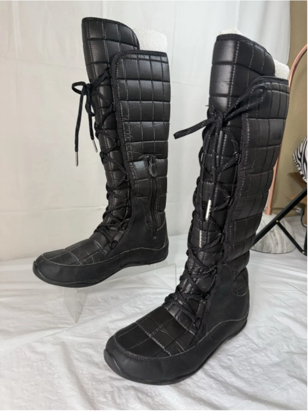 The North Face Svetlana Primaloft Insulated Quilted Winter Boots Black Sz 7.5 M